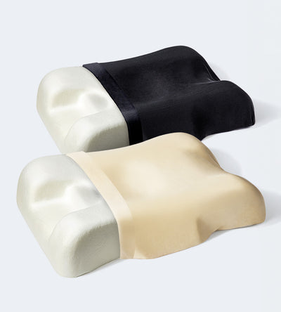 His & Hers Çift Kişilik İpek Kılıflı Yastık Seti (Bej & Siyah)