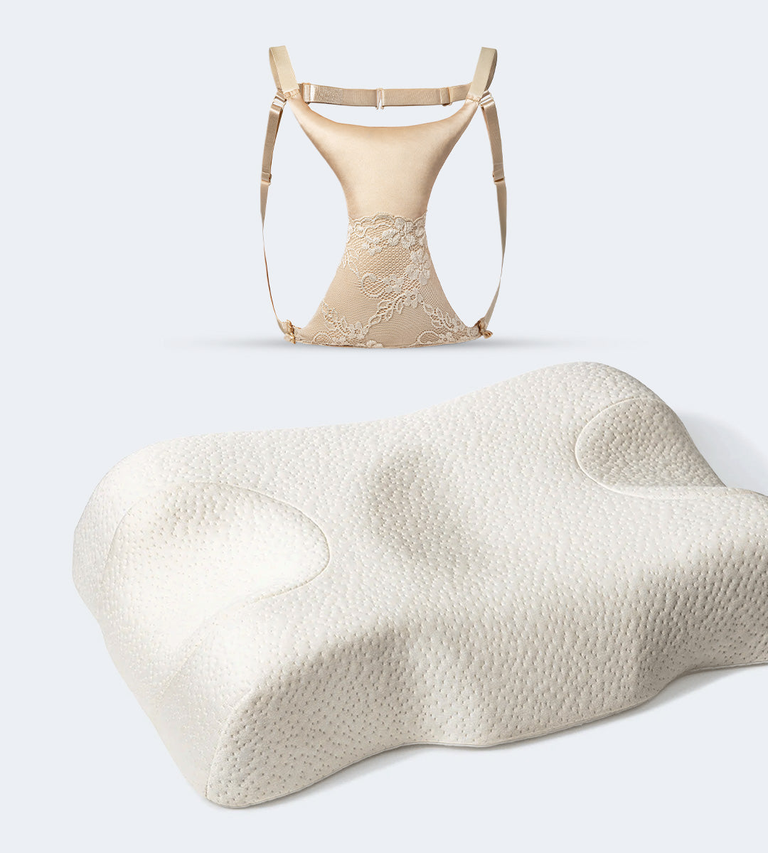 Kırışıklık Önleyici Ortopedik Güzellik Yastığı + Göğüs Arası Dekolte Bölgesi Kırışıklık Önleyici Ortopedik Yastık Seti