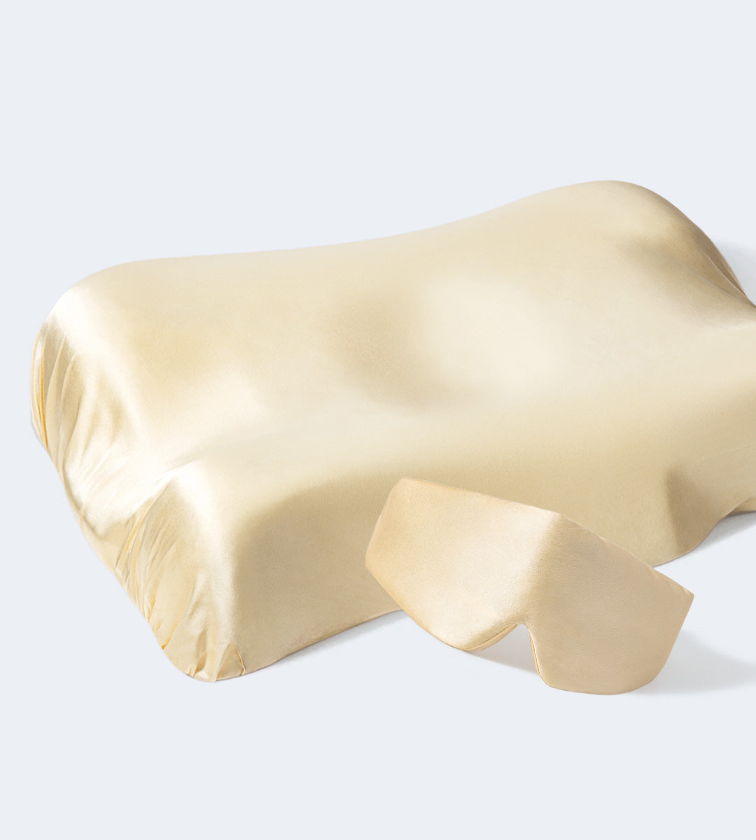 %100 İpek Uyku Maskesi Göz Bandı Bej+ Beauty Pillow %100 İpek Yastık Kılıfı Bej Seti