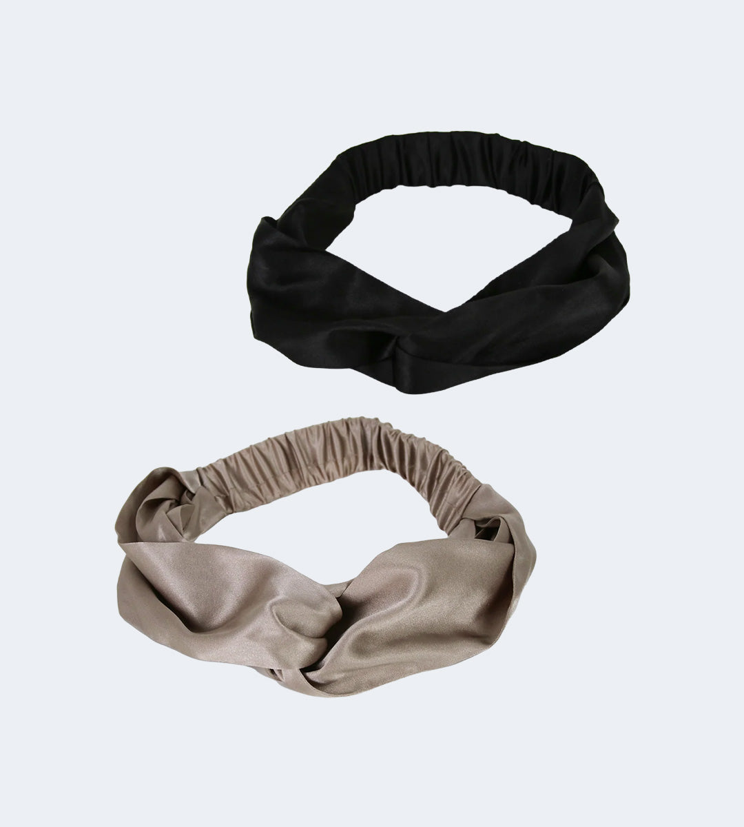 %100 İpek Saç Bandı Siyah Siyah + %100 İpek Saç Bandı Siyah Vizon Seti