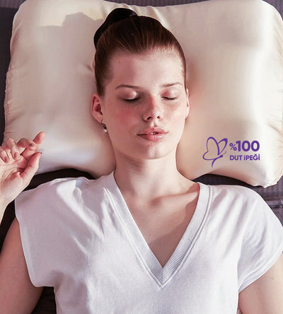 Kırışıklık Önleyici Ortopedik Güzellik Yastığı (%100 İpek Yastık Kılıfı ile)